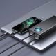 Baseus Ambilight Power Bank 65W with Digital Display Quick Charge (PPLG-A01) - външна батерия 30000 mAh с 4xUSB и 2xUSB-C изходи за зареждане на смартфони и таблети (черен) 3