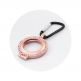 ComT AirTag Glamour Metal Cover - кейс с кристали и карабинер за Apple AirTag (розов) 3