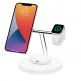 Belkin Boost Charge Pro 3-in-1 Wireless Charger with MagSafe 15W - тройна поставка (пад) за безжично зареждане за iPhone с Magsafe, Apple Watch и AirPods Pro (бял)	 5