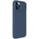 Nillkin CamShield Silky Magnetic Case - силиконов (TPU) калъф с вграден магнитен конектор (MagSafe) за iPhone 12, iPhone 12 Pro (син) 1
