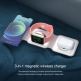 Sdesign 3-in-1 MagSafe Wireless Charger - тройна поставка (пад) за безжично зареждане на iPhone с Magsafe, Apple Watch и Qi съвместими устройства (бял) 2