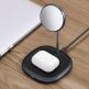Baseus Swan 2-in-1 Magnetic Wireless Qi Charging Stand 20W (WXSW-C01) - двойна поставка (пад) за безжично зареждане за iPhone с Magsafe и други устройства с безжично зареждане(черен) 10