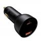 Baseus Superme Digital Display Dual Quick Car Charger 100W (TZCCZX-01) - зарядно за кола с USB-A и USB-C изходи с технология за бързо зареждане и USB-C към USB-C кабел (черен) 2