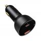 Baseus Superme Digital Display Dual Quick Car Charger 100W (TZCCZX-01) - зарядно за кола с USB-A и USB-C изходи с технология за бързо зареждане и USB-C към USB-C кабел (черен) 4