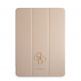 Guess Saffiano Folio Cover - дизайнерски кожен кейс и поставка за iPad Pro 12.9 M1 (2021) (златист) 1