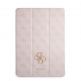 Guess 4G Folio Cover - дизайнерски кожен кейс и поставка за iPad Pro 12.9 M1 (2021) (розов) 1