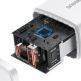 Baseus Compact USB & USB-C QC 3.0 Wall Charger 20W (CCXJ-B02) - захранване за ел. мрежа с USB и USB-C изходи и технология за бързо зареждане (бял) 5