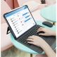 Dux Ducis Wireless Touchpad Keyboard Case - полиуретанов калъф, клавиатура, тракпад и поставка за iPad Pro 12.9 (2020), iPad Pro 12.9 (2018) (черен) 12