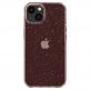 Spigen Liquid Crystal Glitter Case - тънък силиконов (TPU) калъф за iPhone 13 (розов)  1