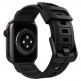 Spigen Rugged Band - хибридна каишка (полимер+карбон) за Apple Watch 45мм, 44мм и 42мм (черен) 3