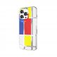 SwitchEasy Artist Mondrian Case - дизайнерски хибриден удароустойчив кейс за iPhone 13 Pro (прозрачен)  2