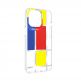 SwitchEasy Artist Mondrian Case - дизайнерски хибриден удароустойчив кейс за iPhone 13 Pro (прозрачен)  3