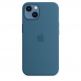 Apple iPhone Silicone Case with MagSafe - оригинален силиконов кейс за iPhone 13 с MagSafe (син) 2