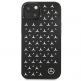 Mercedes Silver Stars Pattern Silicone Case - дизайнерски силиконов кейс за iPhone 13 mini (черен) 2