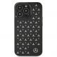 Mercedes Silver Stars Pattern Silicone Case - дизайнерски силиконов кейс за iPhone 13 Pro (черен) 2