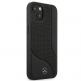 Mercedes Perforated Area Genuine Leather Hard Case - дизайнерски кожен кейс (естествена кожа) за iPhone 13 mini (черен) 3