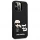 Karl Lagerfeld Karl & Choupette Silicone Case - дизайнерски силиконов кейс за iPhone 13 Pro Max (черен) 3