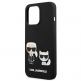 Karl Lagerfeld Karl & Choupette Silicone Case - дизайнерски силиконов кейс за iPhone 13 Pro Max (черен) 5