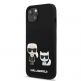 Karl Lagerfeld Karl & Choupette Silicone Case - дизайнерски силиконов кейс за iPhone 13 mini (черен) 2