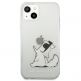 Karl Lagerfeld Choupette Fun Case - дизайнерски кейс с висока защита за iPhone 13 mini (прозрачен) 2