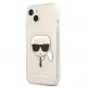 Karl Lagerfeld Glitter Karl Head Silicone Case - дизайнерски силиконов кейс за iPhone 13 (златист) 1