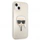 Karl Lagerfeld Glitter Karl Head Silicone Case - дизайнерски силиконов кейс за iPhone 13 (златист) 3