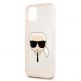 Karl Lagerfeld Glitter Karl Head Silicone Case - дизайнерски силиконов кейс за iPhone 13 (златист) 5