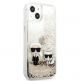 Karl Lagerfeld Liquid Glitter Karl & Choupette Case - дизайнерски кейс с висока защита за iPhone 13 (прозрачен) 3