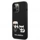 Karl Lagerfeld Karl & Choupette Silicone Case - дизайнерски силиконов кейс за iPhone 13 Pro (черен) 1