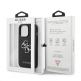Guess Saffiano 4G Metal Logo Leather Hard Case - дизайнерски кожен кейс за iPhone 13 Pro (черен) 7