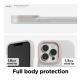 Elago Glide Case - удароустойчив силиконов (TPU) калъф за iPhone 13 Pro (мат-розов) 4