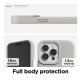 Elago Glide Case - удароустойчив силиконов (TPU) калъф за iPhone 13 Pro (сив-бял) 4