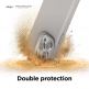 Elago Glide Case - удароустойчив силиконов (TPU) калъф за iPhone 13 Pro (сив-бял) 7