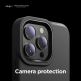 Elago Glide Case - удароустойчив силиконов (TPU) калъф за iPhone 13 Pro (тъмносив-черен) 3