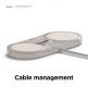 Elago MagSafe Charging Hub Duo - двойна силиконова поставка за безжично зареждане на iPhone чрез поставяне на Apple MagSafe Charger (бежов) 3