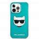 Karl Lagerfeld Choupette Head Silicone Case - дизайнерски силиконов кейс за iPhone 13 Pro Max (син) 2