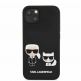 Karl Lagerfeld Karl & Choupette Silicone Case - дизайнерски силиконов кейс за iPhone 13 (черен) 1