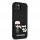 Karl Lagerfeld Karl & Choupette Silicone Case - дизайнерски силиконов кейс за iPhone 13 (черен) 2