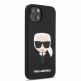 Karl Lagerfeld Karl Head Silicone Case - дизайнерски силиконов кейс за iPhone 13 (черен) 2