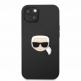 Karl Lagerfeld Karl Head Leather Case - дизайнерски кожен кейс за iPhone 13 (черен)  1
