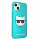 Karl Lagerfeld Choupette Head Silicone Case - дизайнерски силиконов кейс за iPhone 13 (син) 2