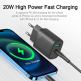 Joyroom Dual Port Fast Charger 20W with Quick Charge and PD - захранване за ел. мрежа с USB-A и USB-C изходи и технологии за бързо зареждане (черен) 1