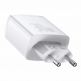 Baseus Compact Quick Wall Charger 30W (CCXJ-E02) - захранване за ел. мрежа с 2хUSB-A и USB-C изходи и технология за бързо зареждане (бял) 2