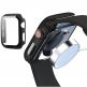 Tech-Protect Defense 360 Case - качествен твърд кейс с вграден стъклен протектор за дисплея на Apple Watch 7 45мм (черен) 4