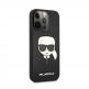 Karl Lagerfeld Saffiano Karl Head Leather Case - дизайнерски кожен кейс за iPhone 13 Pro (черен)  2