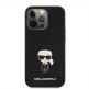 Karl Lagerfeld Ikonik Saffiano Leather Case - дизайнерски кожен кейс за iPhone 13 Pro Max (черен) 1