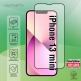 4smarts Second Glass X-Pro Full Cover Glass - калено стъклено защитно покритие за дисплея на iPhone 13 mini (черен-прозрачен) 9