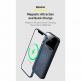 Baseus Magnetic Wireless Quick Charging Power Bank 10000 mAh - преносима външна батерия с USB-C порт, USB-A изход и безжично зареждане с MagSafe (син) 18