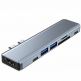 Tech-Protect USB-C Hub 7in1 v5 - USB-C хъб за свързване на допълнителна периферия за компютри и лаптопи с USB-C порт (тъмносив) 1