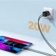 Joyroom Mini Fast Charger 20W - захранване за ел. мрежа с USB-A и USB-C изходи и технология за бързо зареждане (черен) 2